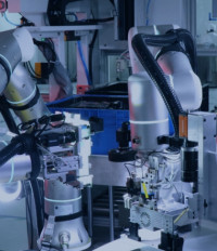 flexiv robot doing assembly on production line